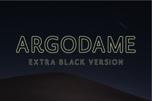 Argodame Outline Extra Black Font