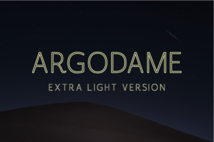 Argodame Outline Extra Light Font